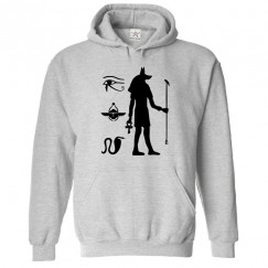 Anubis Egyptian Silhouette Classic Unisex Kids and Adults Pullover Hoodie						 									 									